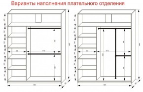 Шкаф-купе 1800 серии SOFT D6+D6+B2+PL3 (2 ящика+2штанги) профиль «Капучино» в Серове - serov.ok-mebel.com | фото 8