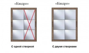 Шкаф-купе №19 Серия 3 Квадро (2000) Ясень Анкор светлый в Серове - serov.ok-mebel.com | фото 3