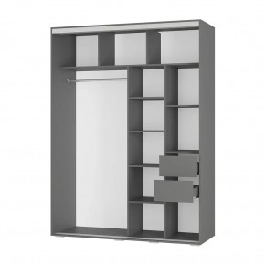 Шкаф-купе Крафт-6 1.6 м ШКК-06 (графит) в Серове - serov.ok-mebel.com | фото 2