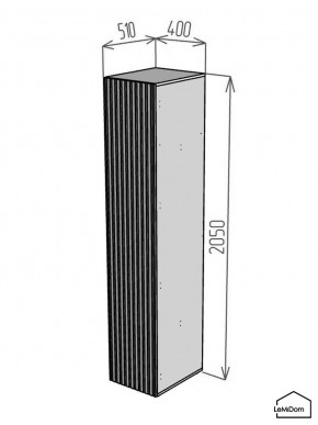 Шкаф Linnea MHR-1-2 2050х400х510 (ДВ-М 11.1.25) в Серове - serov.ok-mebel.com | фото 2