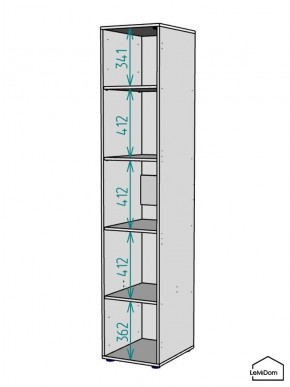 Шкаф Linnea MHR-1-2 2050х400х510 (ДВ-М 11.1.25) в Серове - serov.ok-mebel.com | фото 3