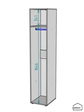 Шкаф Linnea MHR-1 2050х400х510 (ДВ-М 11.1.25) в Серове - serov.ok-mebel.com | фото 3