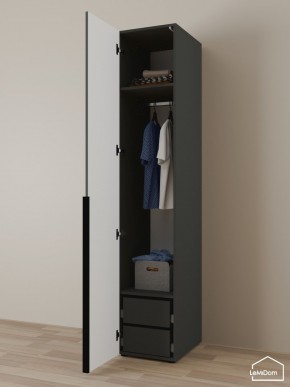 Шкаф Linnea MHR-1-3 2050х400х510 (Графит-М 11.1.25) в Серове - serov.ok-mebel.com | фото 5