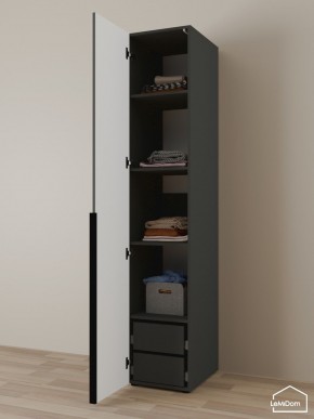 Шкаф Linnea MHR-1-4 2050х400х510 (Графит-М 11.1.25) в Серове - serov.ok-mebel.com | фото 5