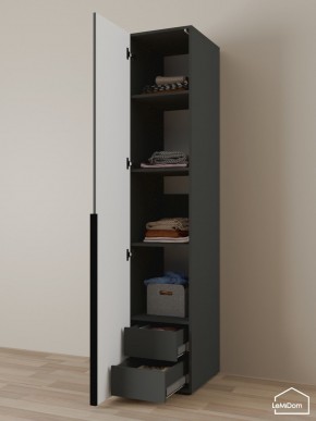 Шкаф Linnea MHR-1-4 2050х400х510 (Графит-М 11.1.25) в Серове - serov.ok-mebel.com | фото 6