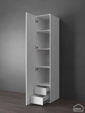 Шкаф Linnea MHR-1PO-4 2050х400х510 (Белый-М 11.1.2) в Серове - serov.ok-mebel.com | фото 4