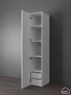 Шкаф Linnea MHR-1PO-4 2050х400х510 (Белый-М 11.1.2) в Серове - serov.ok-mebel.com | фото 5