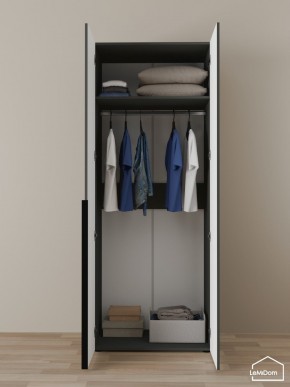 Шкаф Linnea MHR-2 2050х800х510 (Графит-М 11.1.25) в Серове - serov.ok-mebel.com | фото 4