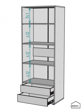 Шкаф Linnea MHR-2-4 2050х800х510 (ДВ-М 11.1.25) в Серове - serov.ok-mebel.com | фото 3