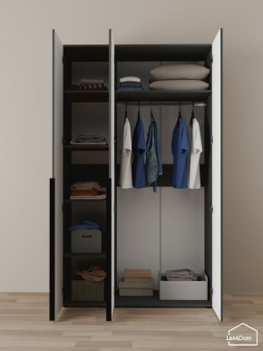Шкаф Linnea MHR-3-1 2050х1200х510 (Графит-М 11.1.25) в Серове - serov.ok-mebel.com | фото 4