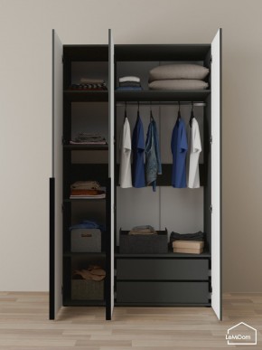 Шкаф Linnea MHR-3-2 2050х1200х510 (Графит-М 11.1.25) в Серове - serov.ok-mebel.com | фото 5