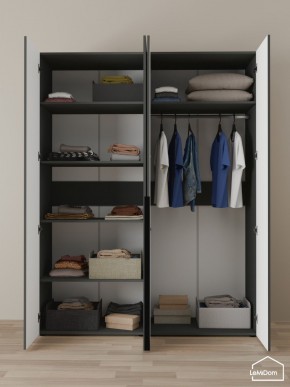 Шкаф Linnea MHR-4-1 2050х1600х510 (Графит-М 11.1.25) в Серове - serov.ok-mebel.com | фото 4