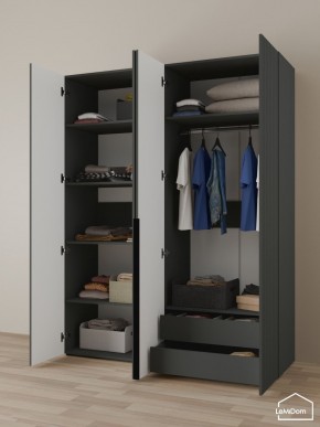 Шкаф Linnea MHR-4-2 2050х1600х510 (Графит-М 11.1.25) в Серове - serov.ok-mebel.com | фото 5