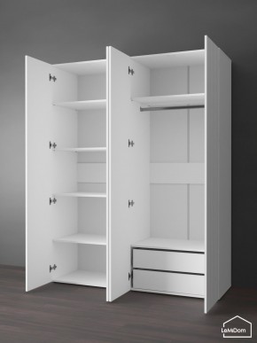 Шкаф Linnea MHR-4PO-2 2050х1600х510 (Белый-М 11.1.2) в Серове - serov.ok-mebel.com | фото 5