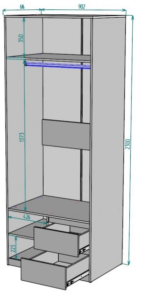 Шкаф Мальта H200 в Серове - serov.ok-mebel.com | фото 2