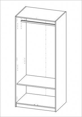 Шкаф ОРИОН двухдверный, цвет Дуб Сонома в Серове - serov.ok-mebel.com | фото 2