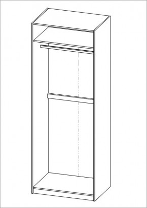 Шкаф ПЕГАС двухдверный, цвет Дуб Сонома в Серове - serov.ok-mebel.com | фото 3