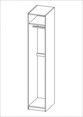 Шкаф ПЕГАС однодверный, цвет белый в Серове - serov.ok-mebel.com | фото 3