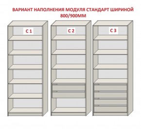 Шкаф распашной серия «ЗЕВС» (PL3/С1/PL2) в Серове - serov.ok-mebel.com | фото 6