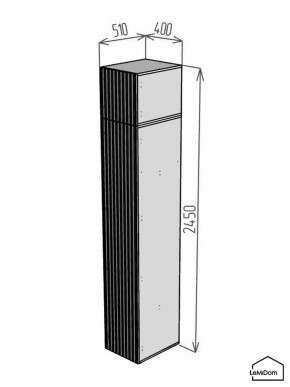 Шкаф с антресолью Linnea MHR-1A-3 2450х400х510 (ДВ-М 11.1.25) в Серове - serov.ok-mebel.com | фото 2