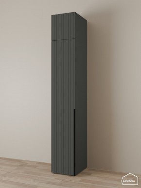 Шкаф с антресолью Linnea MHR-1A-3 2450х400х510 (Графит-М 11.1.25) в Серове - serov.ok-mebel.com | фото