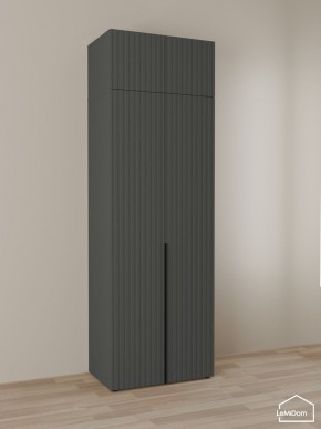 Шкаф с антресолью Linnea MHR-2A-3 2450х800х510 (Графит-М 11.1.25) в Серове - serov.ok-mebel.com | фото