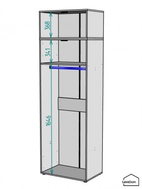 Шкаф с антресолью Linnea MHR-2POA-1 2450х800х510 (Белый-М 11.1.2) в Серове - serov.ok-mebel.com | фото 3