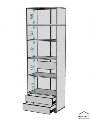 Шкаф с антресолью Linnea MHR-2POA-4 2450х800х510 (Белый-М 11.1.2) в Серове - serov.ok-mebel.com | фото 3