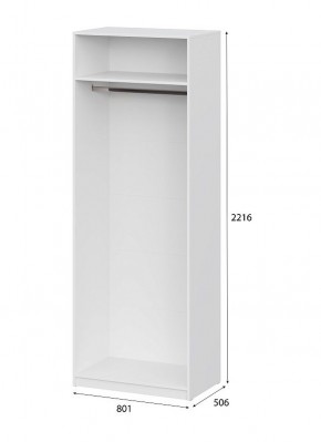 Шкаф ШК-5 (800) Белый текстурный в Серове - serov.ok-mebel.com | фото 4