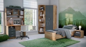 МАРТИНА Шкаф угловой (Графит/Дуб крафт) в Серове - serov.ok-mebel.com | фото 3