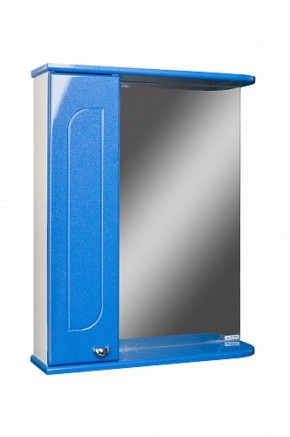 Шкаф-зеркало Радуга Синий металлик 55 левый АЙСБЕРГ (DA1129HZR) в Серове - serov.ok-mebel.com | фото