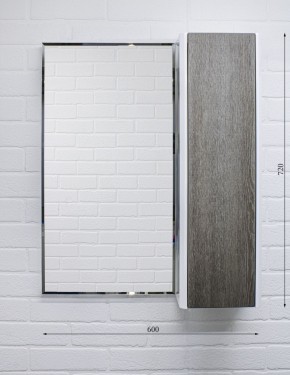 Шкаф-зеркало Uno 60 Дуб серый левый/правый Домино (DU1503HZ) в Серове - serov.ok-mebel.com | фото 7