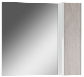 Шкаф-зеркало Uno 80 Дуб серый левый/правый Домино (DU1504HZ) в Серове - serov.ok-mebel.com | фото