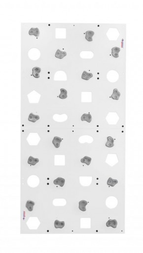 Скалодром пристенный (1000*2000) стандарт ЭЛЬБРУС Pastel с отверстиями (20 шт. серых зацепов) цв.белый в Серове - serov.ok-mebel.com | фото 1