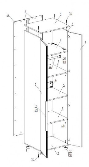 Спальный гарнитур "Лео" (модульный) в Серове - serov.ok-mebel.com | фото 11