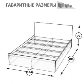 Стандарт Кровать 1800, цвет венге, ШхГхВ 183,5х203,5х70 см., сп.м. 1800х2000 мм., без матраса, основание есть в Серове - serov.ok-mebel.com | фото 5