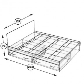 Стандарт Кровать с ящиками 1200, цвет дуб сонома, ШхГхВ 123,5х203,5х70 см., сп.м. 1200х2000 мм., без матраса, основание есть в Серове - serov.ok-mebel.com | фото 5