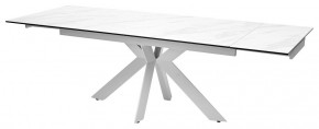 Стол BELLUNO 160 MARBLES KL-99 Белый мрамор матовый, итальянская керамика/ белый каркас, ®DISAUR в Серове - serov.ok-mebel.com | фото 6