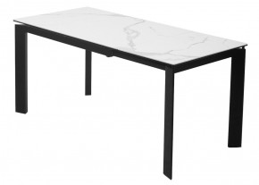 Стол CORNER 120 HIGH GLOSS STATUARIO керамика, стекло/ черный каркас, ®DISAUR в Серове - serov.ok-mebel.com | фото 5