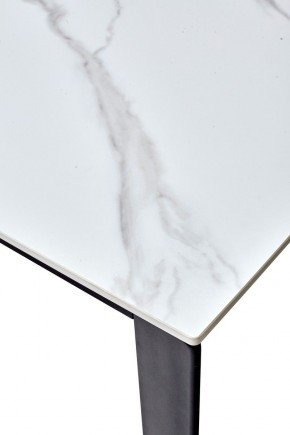 Стол CORNER 120 MATT WHITE MARBLE SOLID CERAMIC / BLACK, ®DISAUR в Серове - serov.ok-mebel.com | фото 3