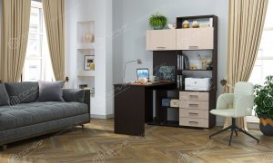 Стол компьютерный "ПКС-11" ЛЕВЫЙ (венге/дуб белфорт) в Серове - serov.ok-mebel.com | фото 2