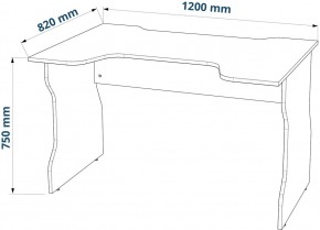 Стол компьютерный ВАРДИГ K1 120x82, антрацит/фиолетовый в Серове - serov.ok-mebel.com | фото 3