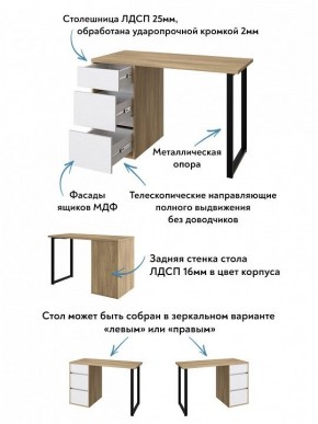 Стол письменный Эконом стандарт С-401 в Серове - serov.ok-mebel.com | фото 6