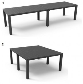 Стол раскладной Джули (Julie Double table 2 configurations) Графит в Серове - serov.ok-mebel.com | фото 1