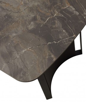 Стол RASMUS 160 KL-80 Серый мрамор, итальянская керамика / черный каркас, ®DISAUR в Серове - serov.ok-mebel.com | фото 9