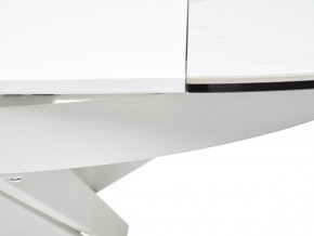 Стол TRENTO 120 HIGH GLOSS STATUARIO Белый мрамор глянцевый, керамика/ белый каркас, ®DISAUR в Серове - serov.ok-mebel.com | фото 9