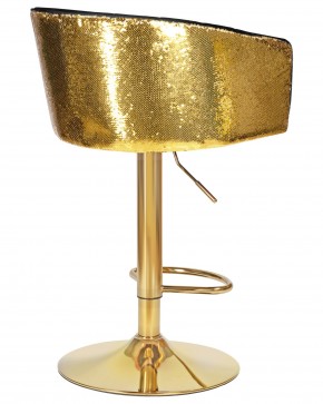 Стул барный DOBRIN DARCY GOLD SHINY, черный велюр с золотыми пайетками в Серове - serov.ok-mebel.com | фото 4