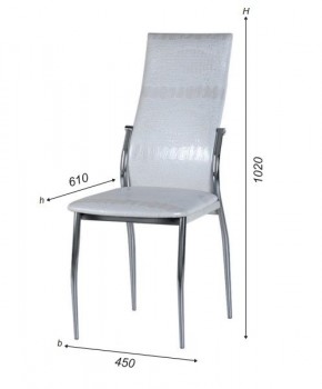 Стул Комфорт с утонением (Стандарт) хром/кожзам (4 шт.) в Серове - serov.ok-mebel.com | фото 3