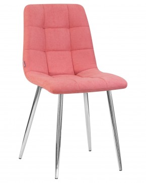 Стул обеденный DOBRIN ALEX, хром ножки, розовая ткань (UF860-05B) в Серове - serov.ok-mebel.com | фото