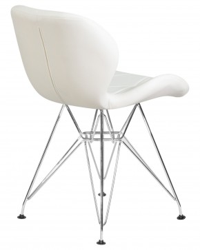 Стул обеденный DOBRIN BUTTERFLY CHROME, ножки хром, цвет белый в Серове - serov.ok-mebel.com | фото 4